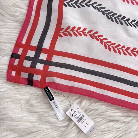 Talbots Womens 100% Modal Square Scarf Dancing Petals Square Scarf NWT - Picture 10 of 12